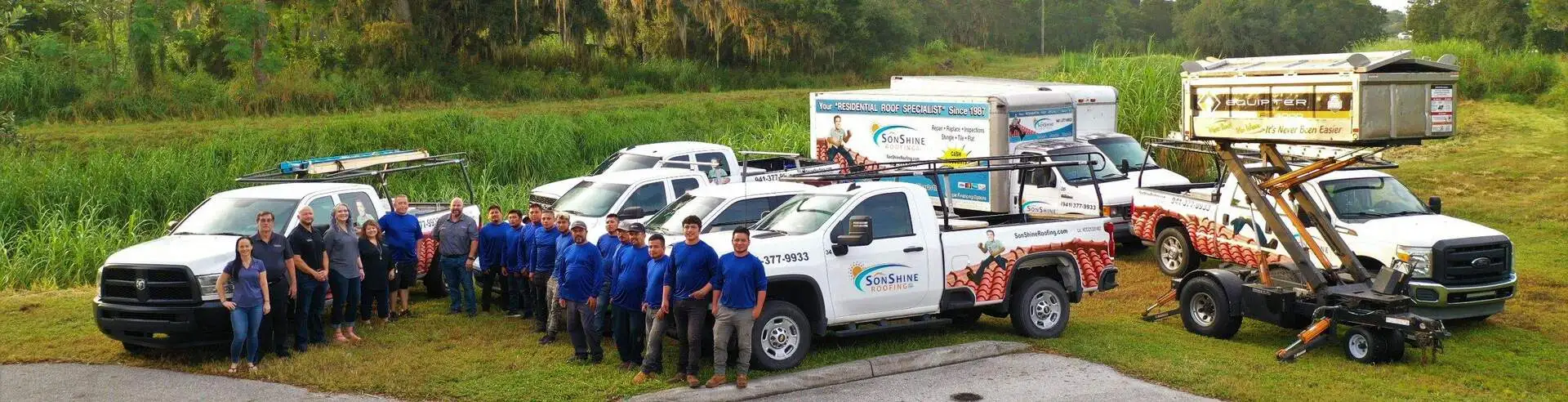 SonShine Roofing Team Wide Angle Shot