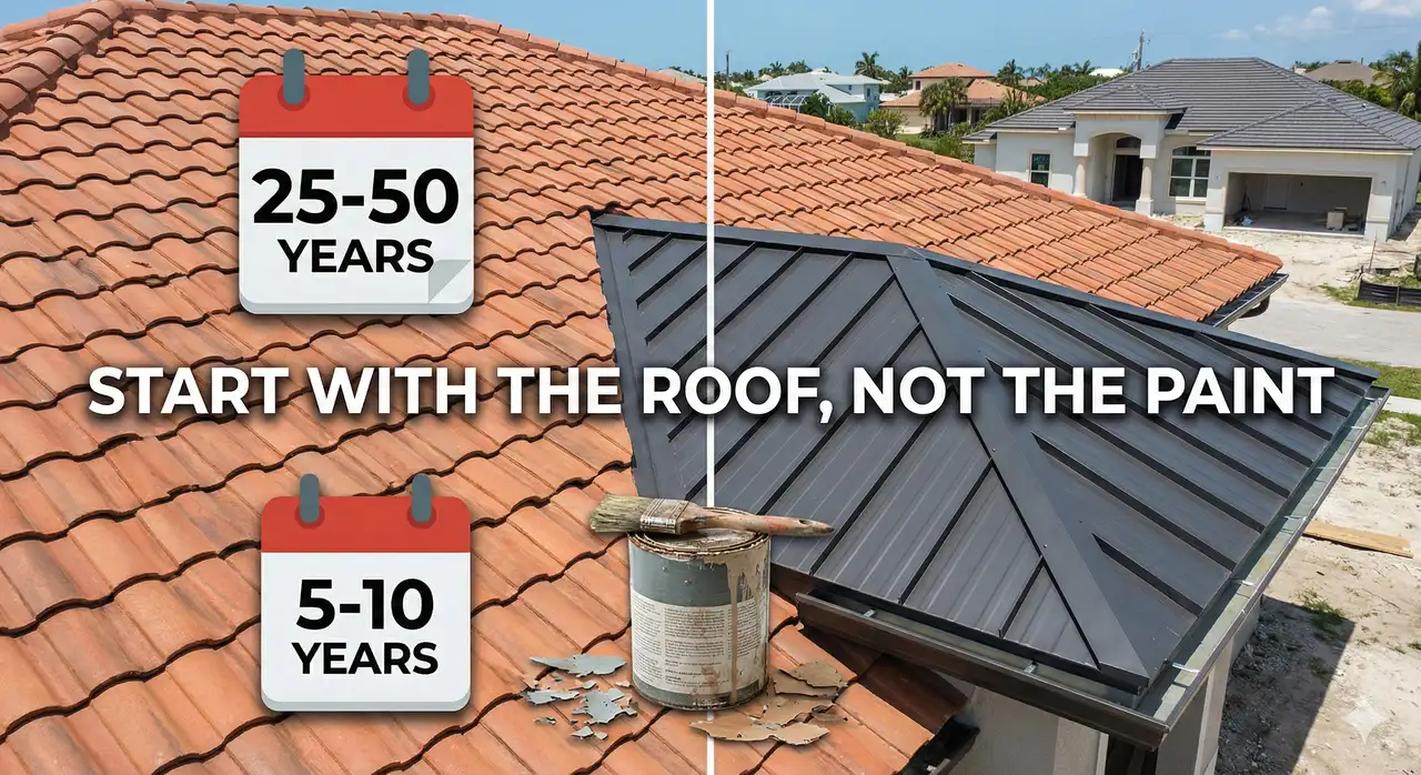 Start with the roof, not the paint.