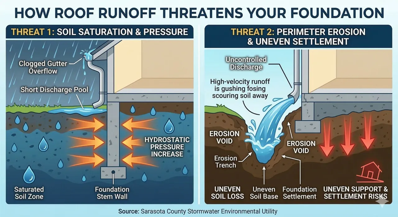 How roof runoff threatens your foundation